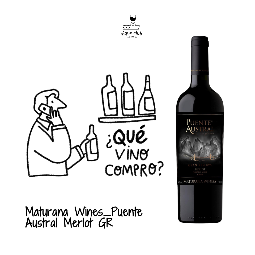 Maturana Wines_Puente Austral Merlot GR 👉Socios $8.400