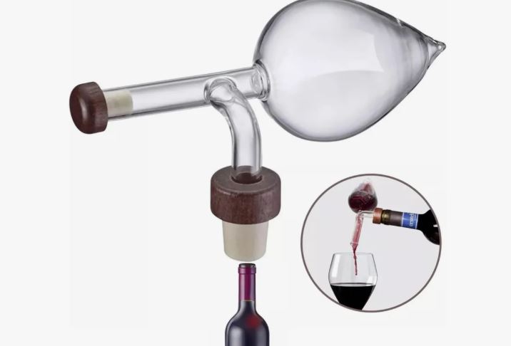 Aireador premium de vidrio forma gota o redonda