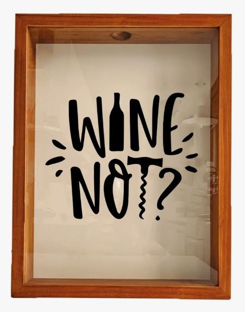 Guarda corchos madera frase 40 x 30