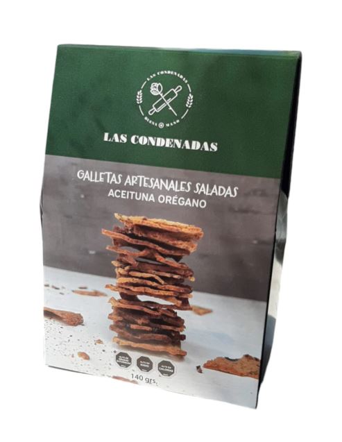 Galletas saladas de Aceituna y Orégano 140 grs