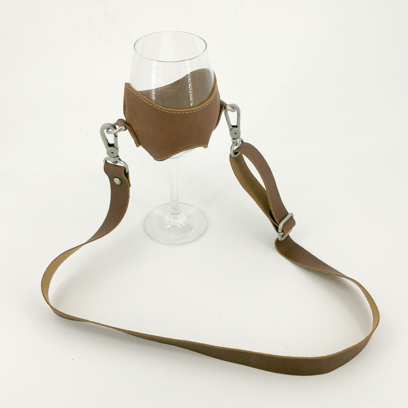 Porta copas cuero hecho en chile