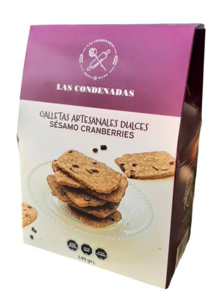 Galletas dulces de Sésamo y Cranberries 180 grs