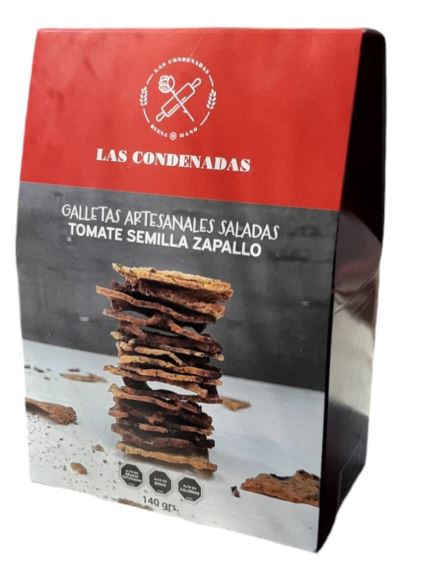 Galletas saladas de Tomate y Semilla de Zapallo 140 grs